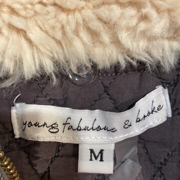 🪴Sold🪴 “Young Fabulous & Broke” Bomber Jacket🪴 - Picture 9 of 13